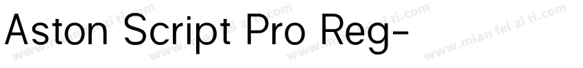 Aston Script Pro Reg字体转换
